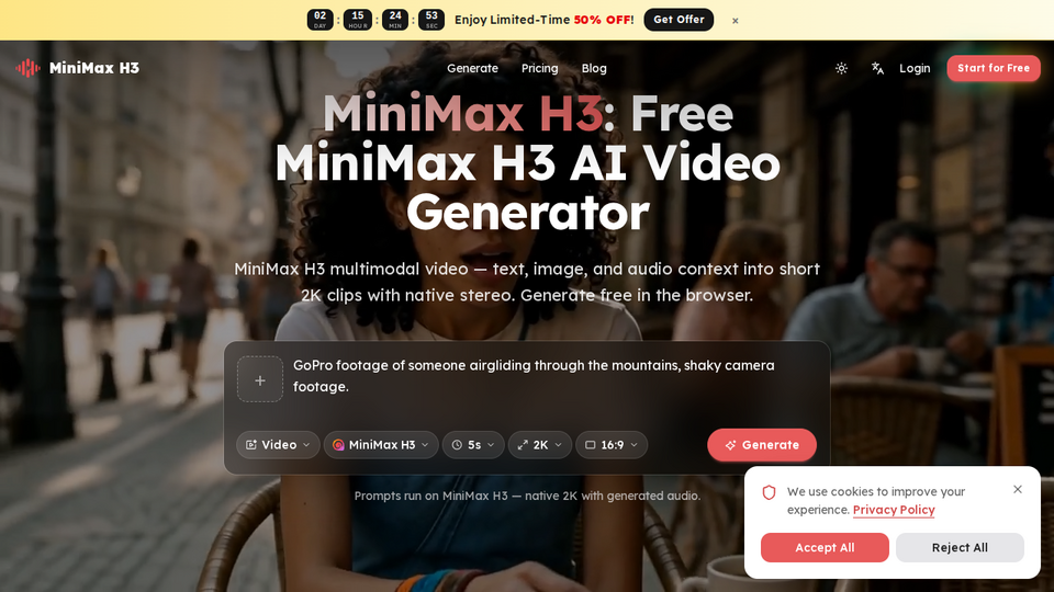 Screenshot of MiniMax H3