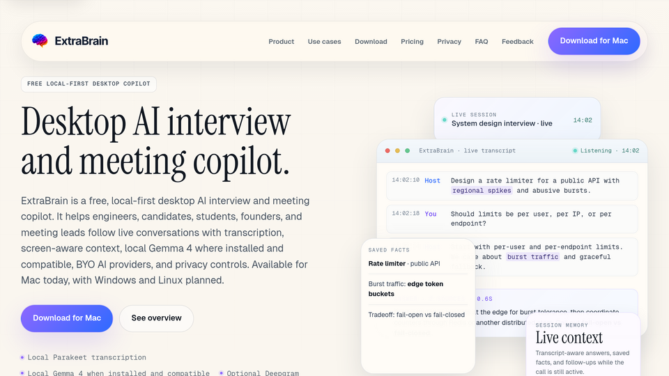 Screenshot of ExtraBrain