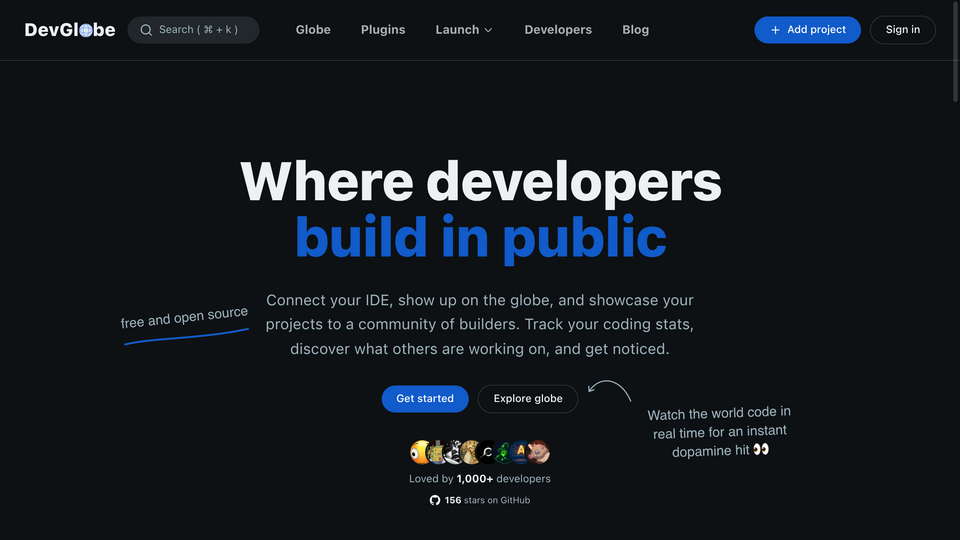 Screenshot of DevGlobe