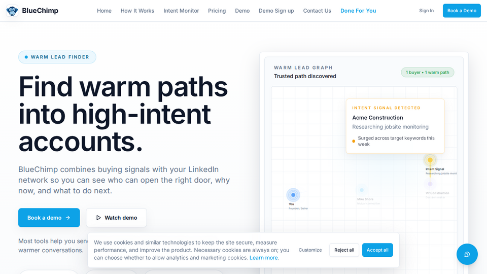 Screenshot of BlueChimp