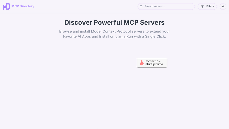 Screenshot of MCP Directory