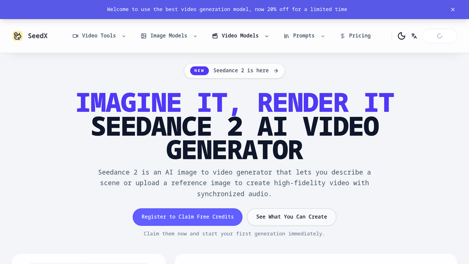 Screenshot of Seedance 2