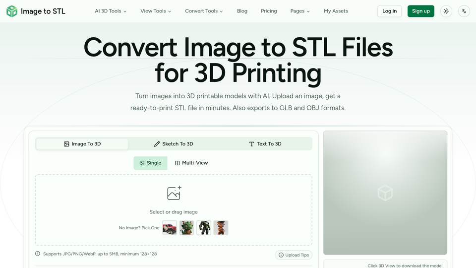 Screenshot of Images to STL