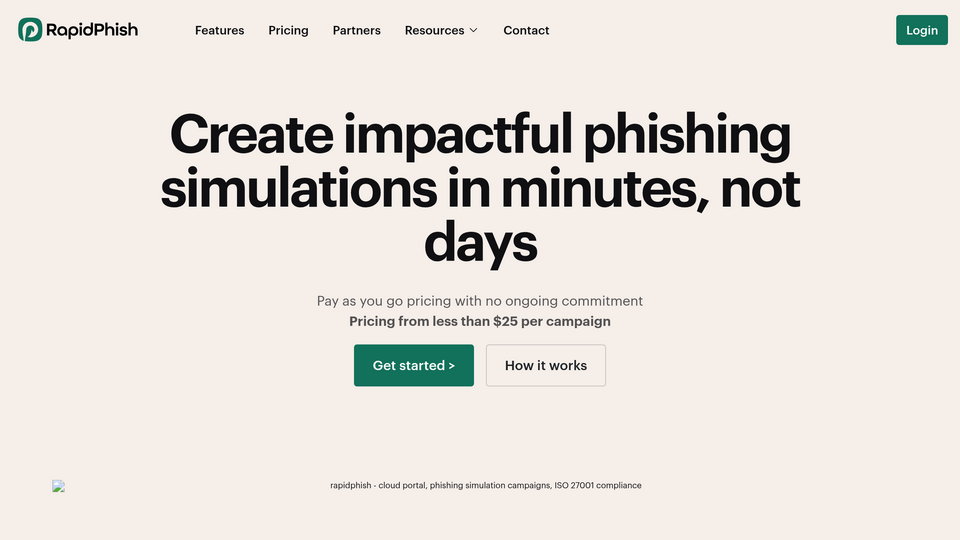 Screenshot of RapidPhish