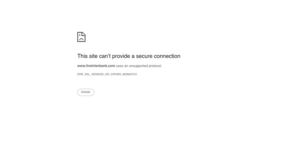 Screenshot of Live Interbank