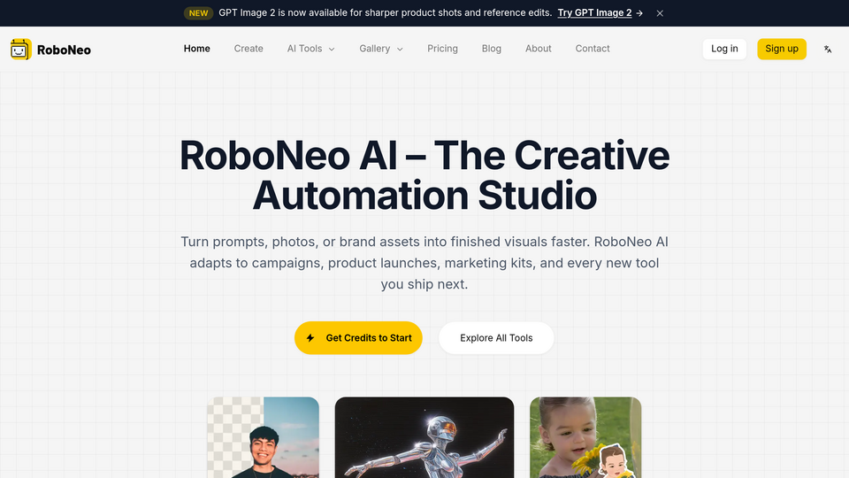 Screenshot of roboneo.art