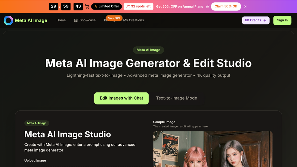 Screenshot of meta ai image