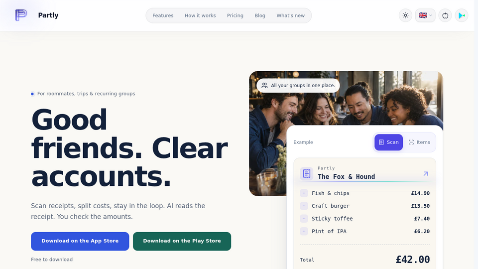 Screenshot of Partly