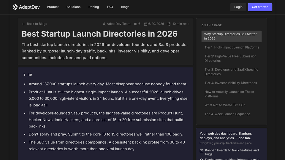 Screenshot of AdeptDev