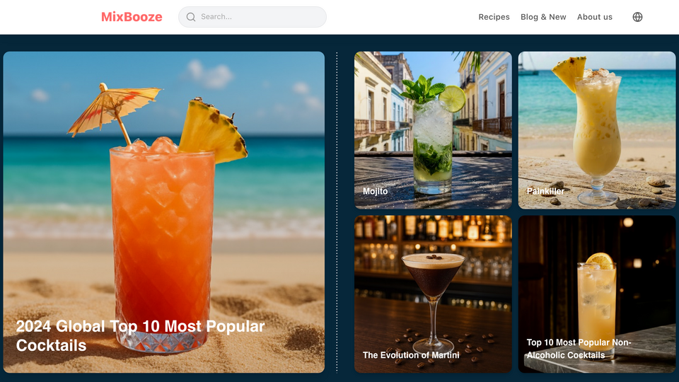 Screenshot of MixBooze