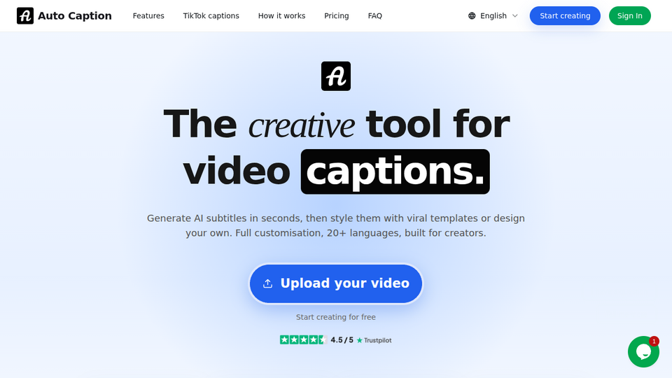 Screenshot of Auto Caption