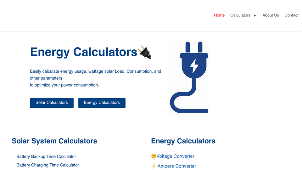 Screenshot of Energy Calculator