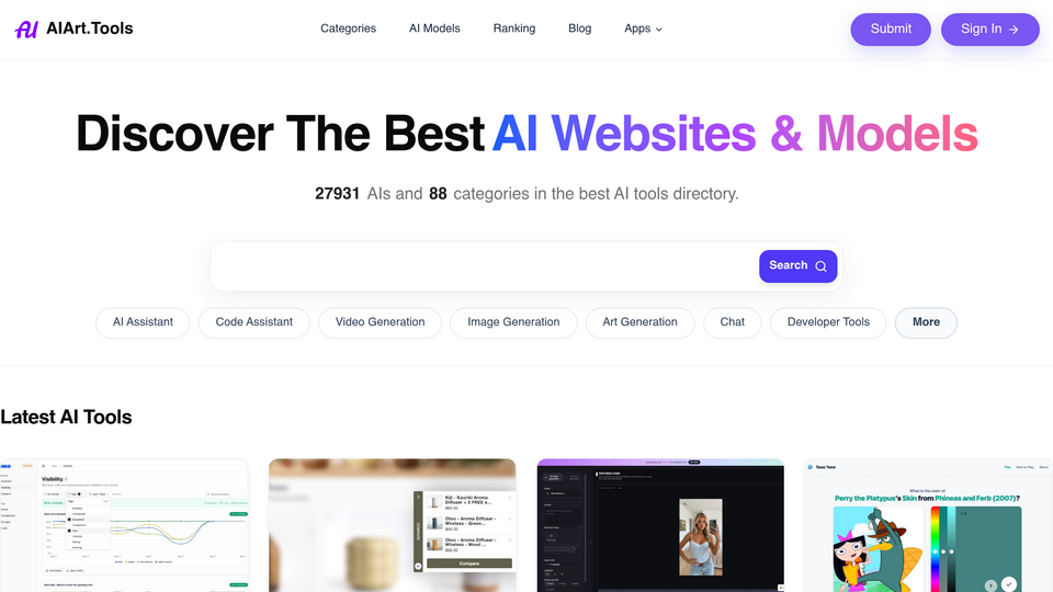 Screenshot of aiart.tools