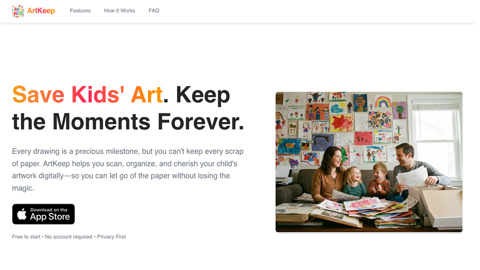 Screenshot of Save kids’ art digitally