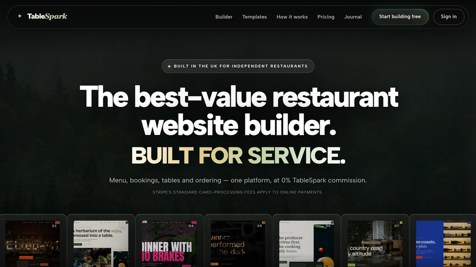 Screenshot of TableSpark
