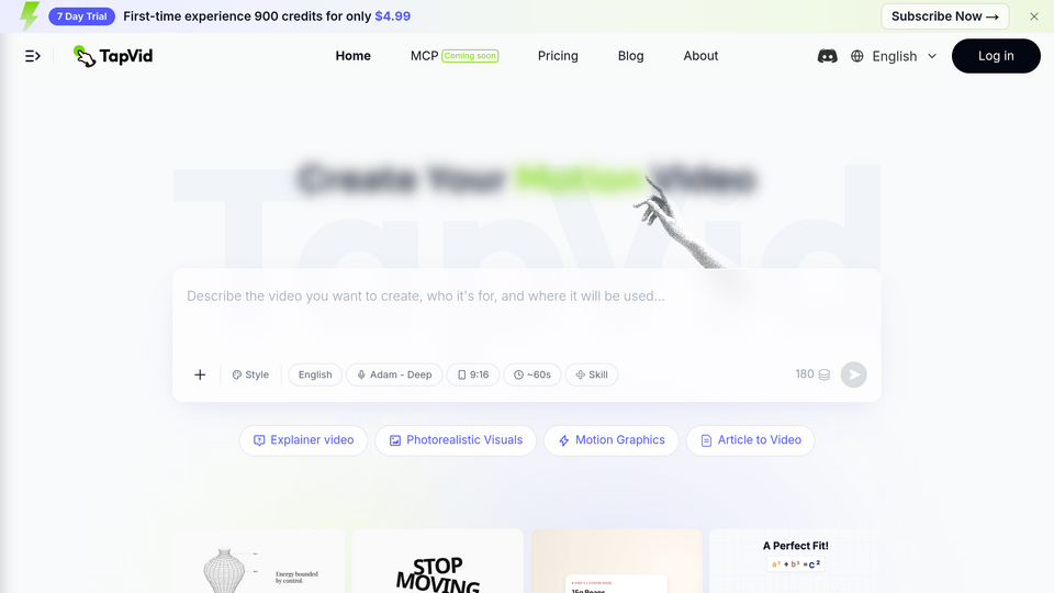 Screenshot of TapVid