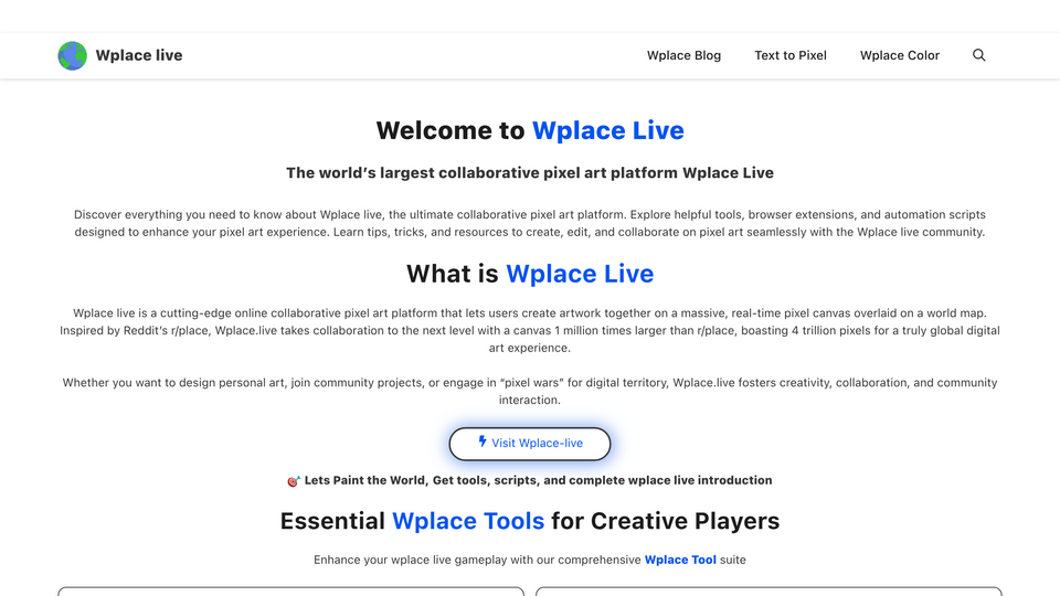 Screenshot of Wplace Live