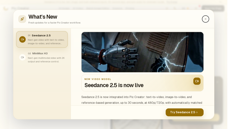 Screenshot of Pic Creator