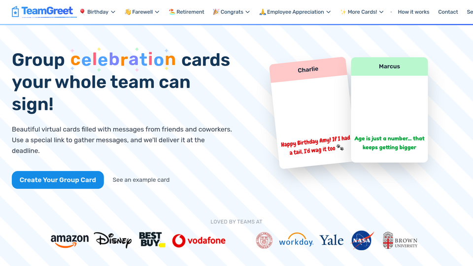 Screenshot of TeamGreet