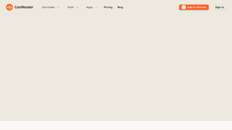 Screenshot of CastReader