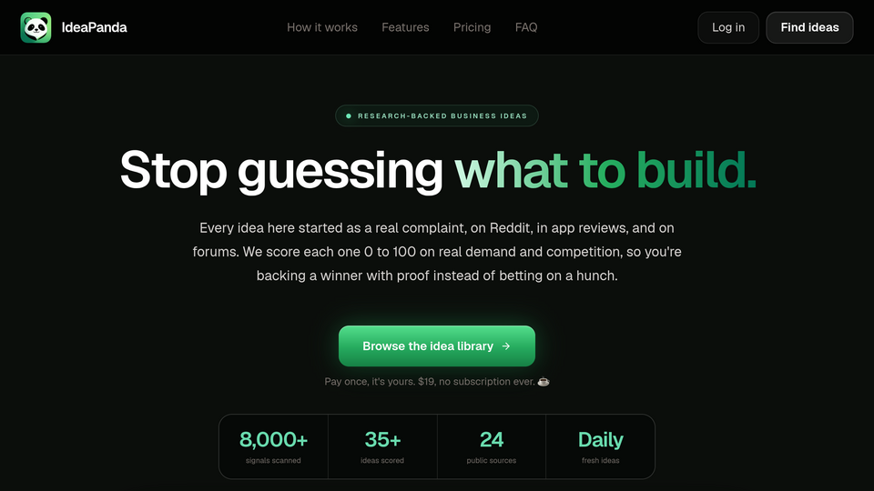 Screenshot of IdeaPanda