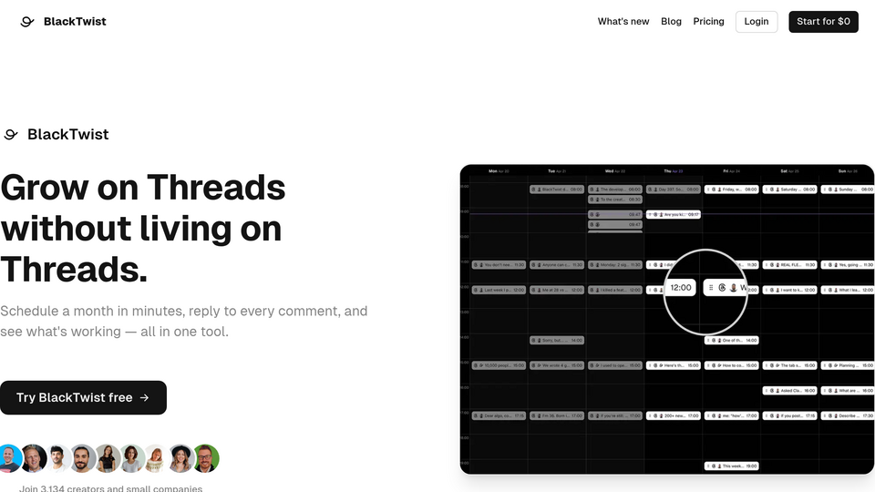 Screenshot of BlackTwist