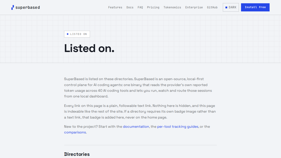 Screenshot of SuperBased