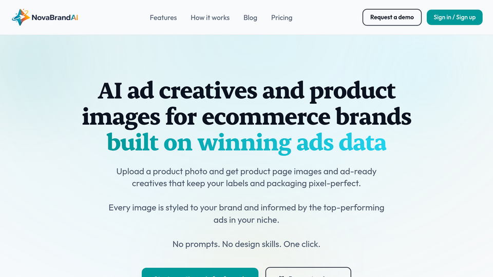 Screenshot of Product photos to ads