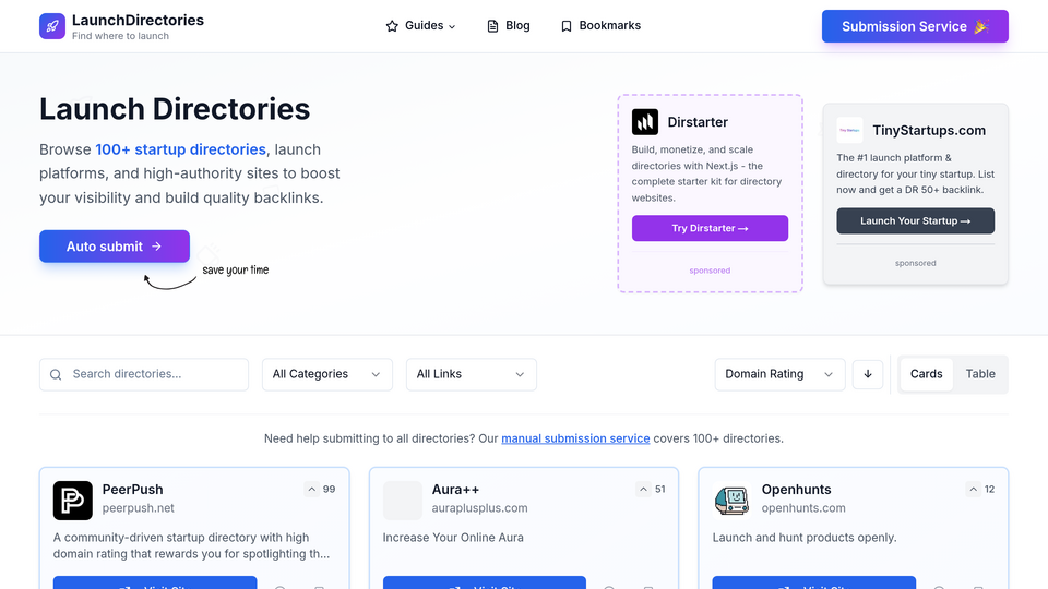 Screenshot of LaunchDirectories