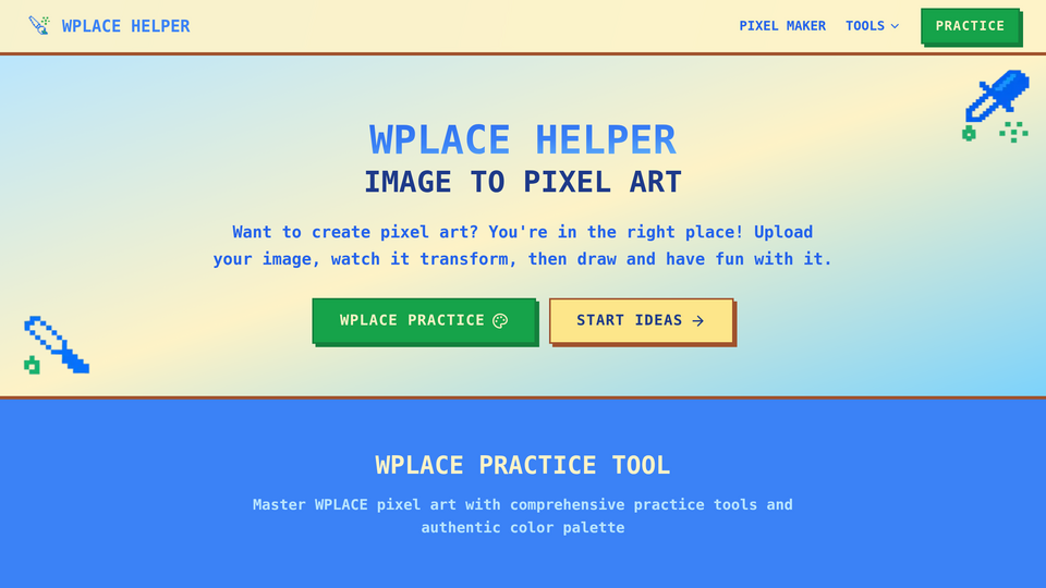 Screenshot of WPLACE HELPER