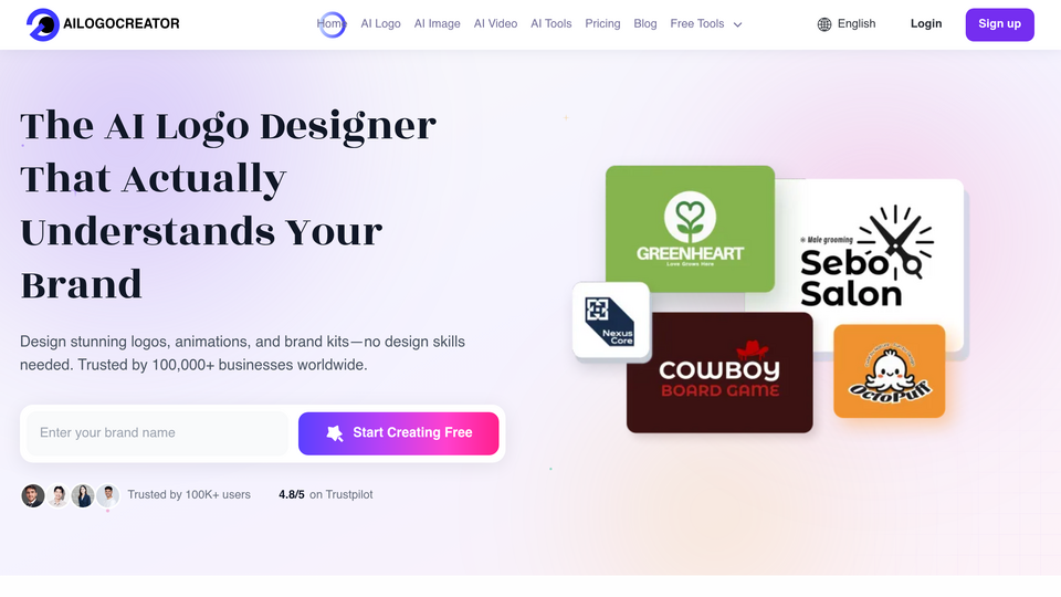 Screenshot of AI Logo Creator