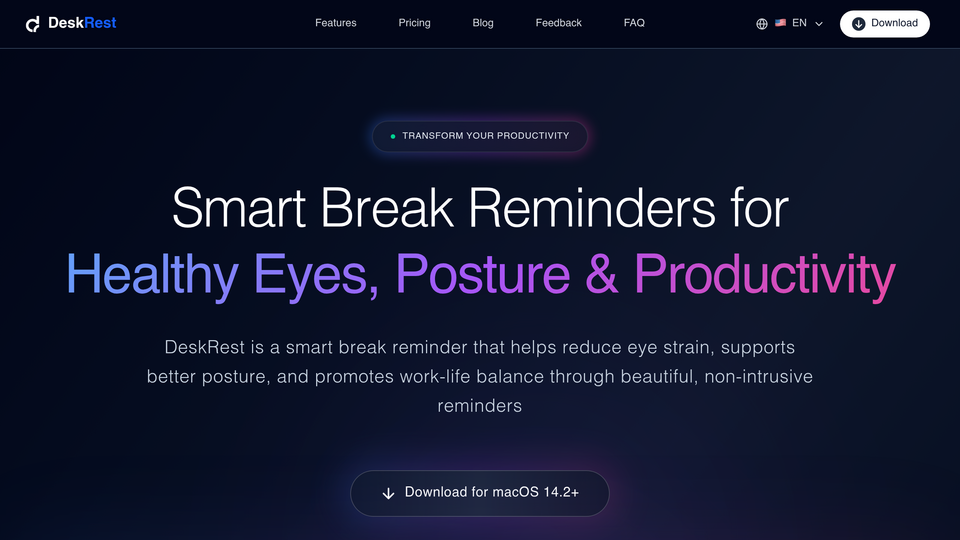 Screenshot of DeskRest: Break Reminder