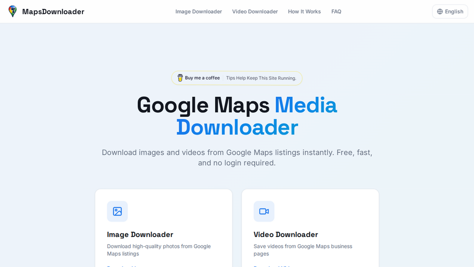 Screenshot of Maps Downloader