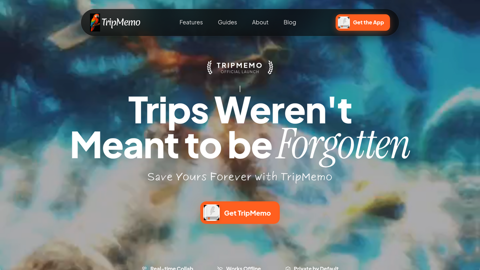 Screenshot of TripMemo