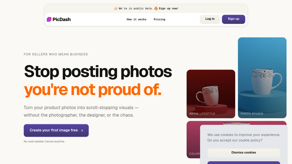 Screenshot of PicDash