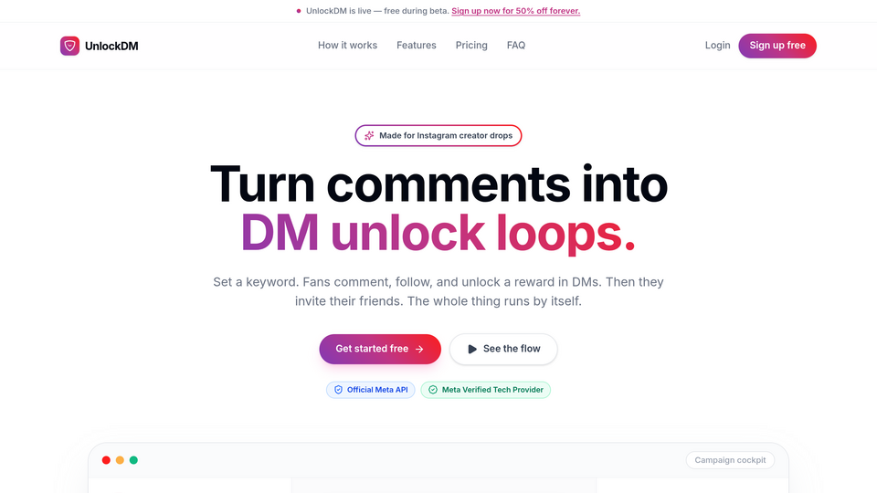 Screenshot of UnlockDM