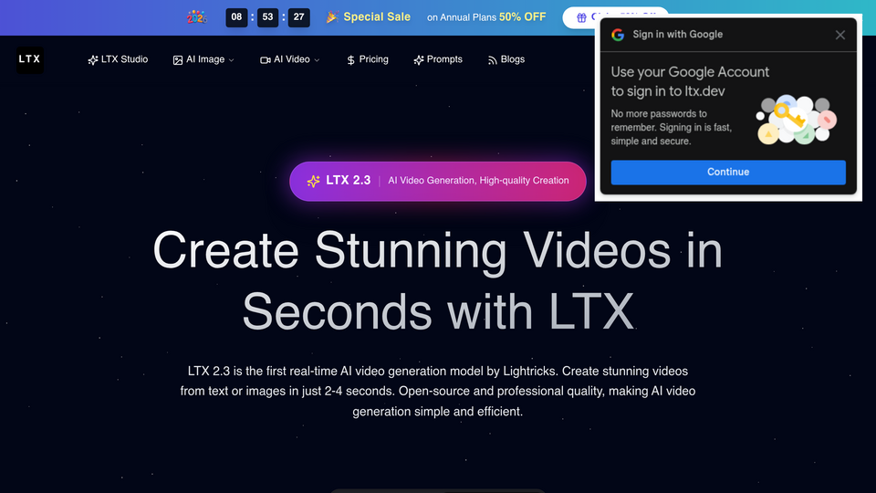 Screenshot of LTX Studio