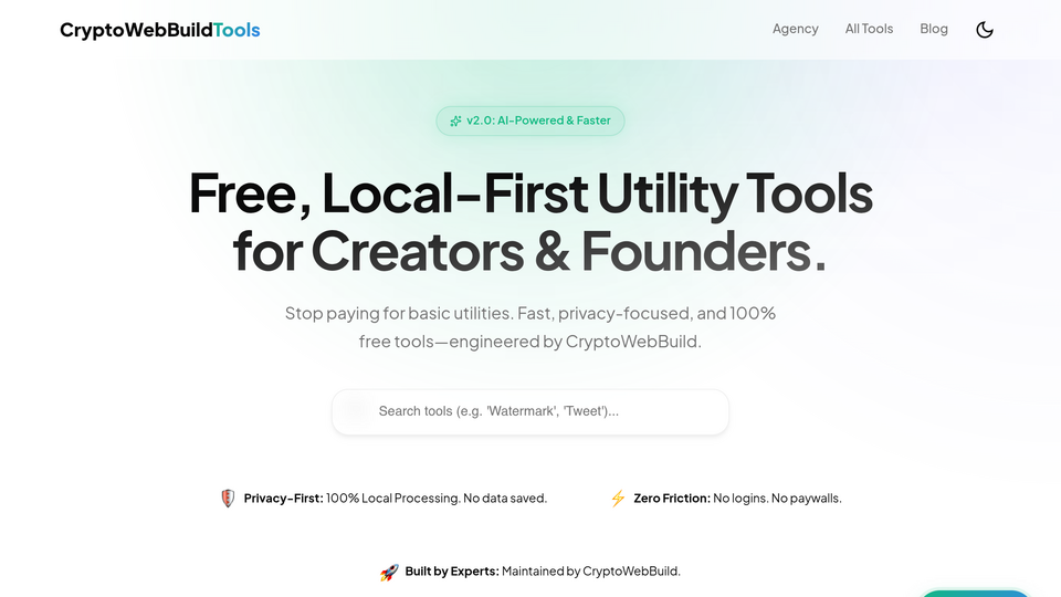 Screenshot of CryptoWebBuild Tools