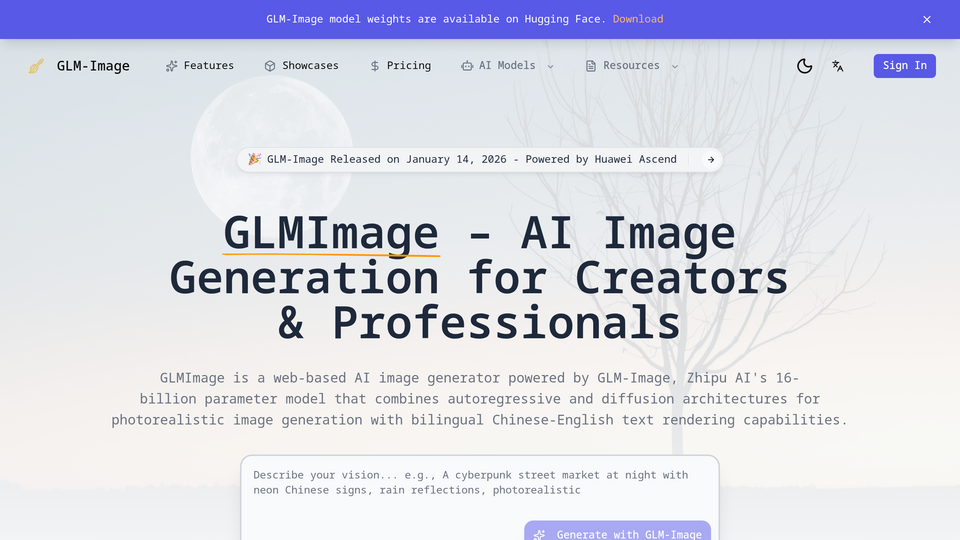 Screenshot of GLM-Image