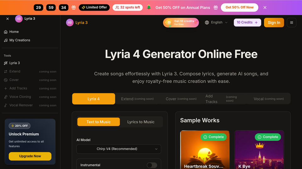 Screenshot of Lyria 3