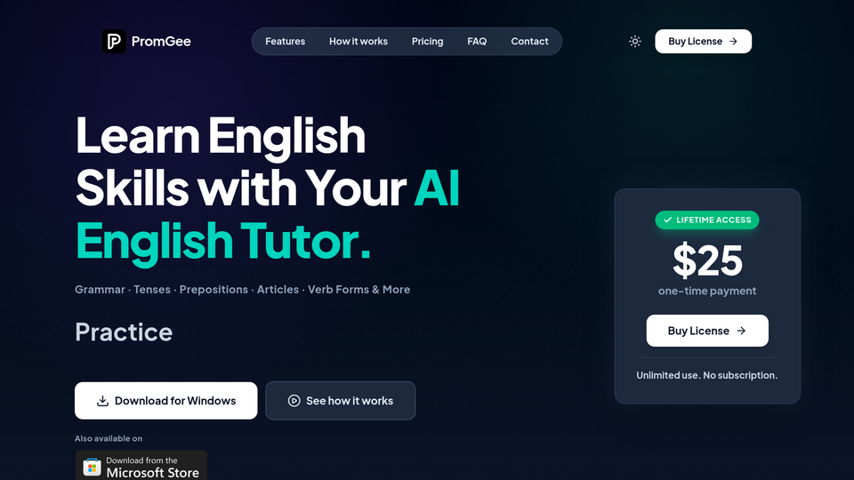 Screenshot of PromGee