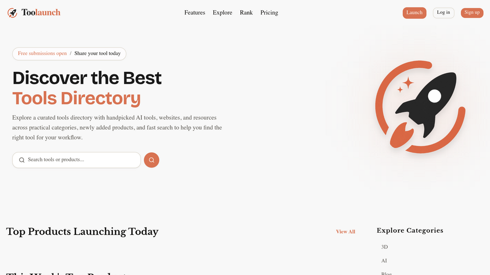 Screenshot of Toolaunch