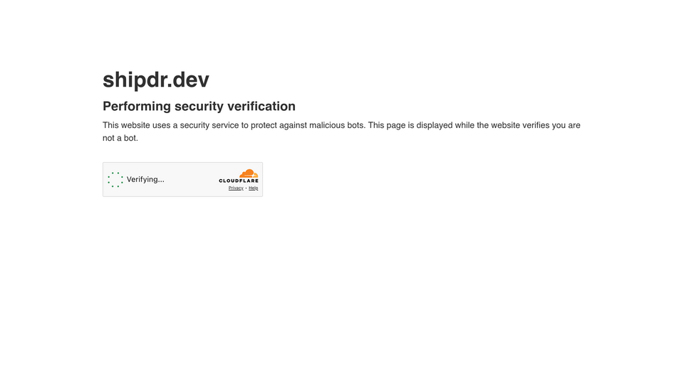 Screenshot of ShipDR