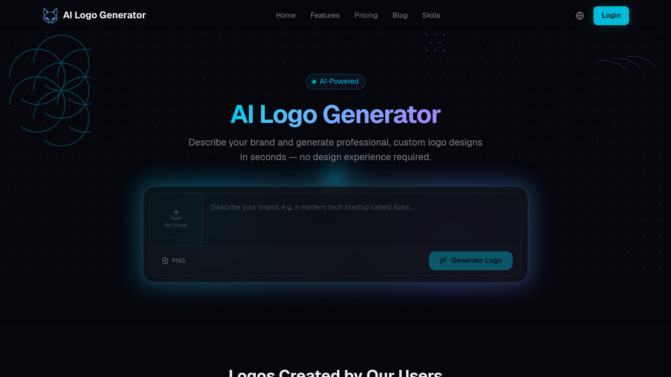 Screenshot of AI Logo Generator
