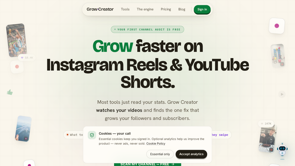 Screenshot of Grow Creator
