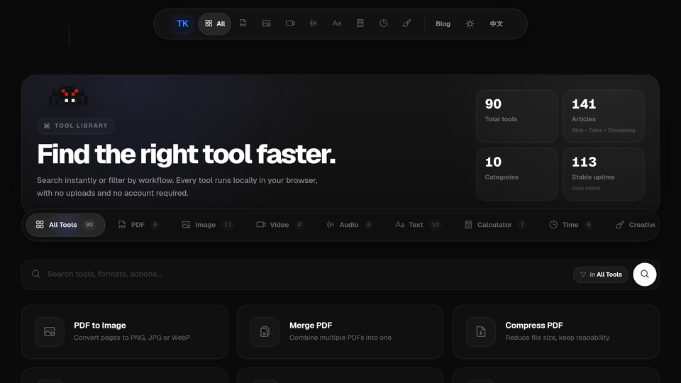 Screenshot of ToolKnit