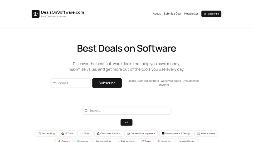 Screenshot of DealsOnSoftware