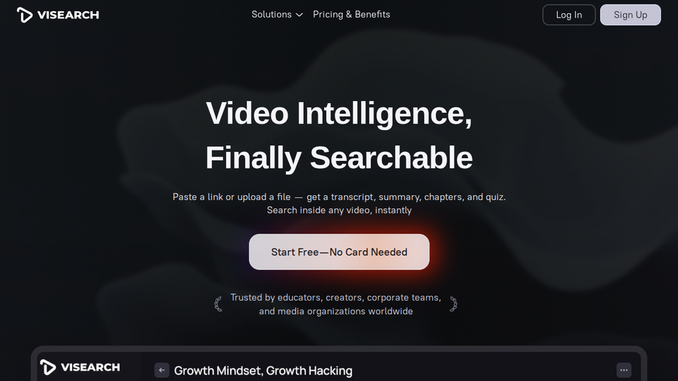Screenshot of ViSearch.ai