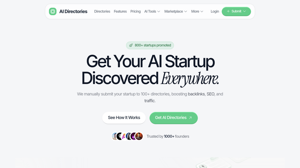 Screenshot of AI Directories