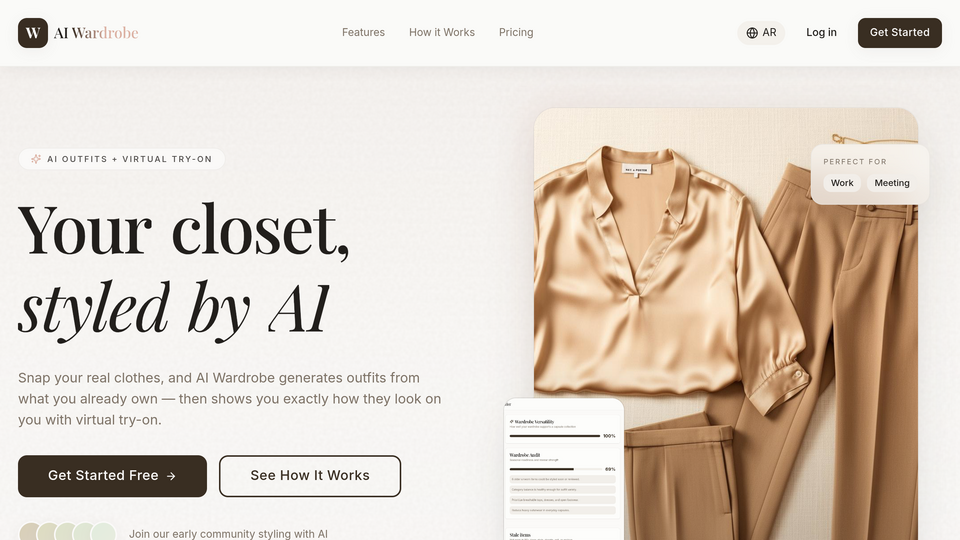 Screenshot of AI Wardrobe